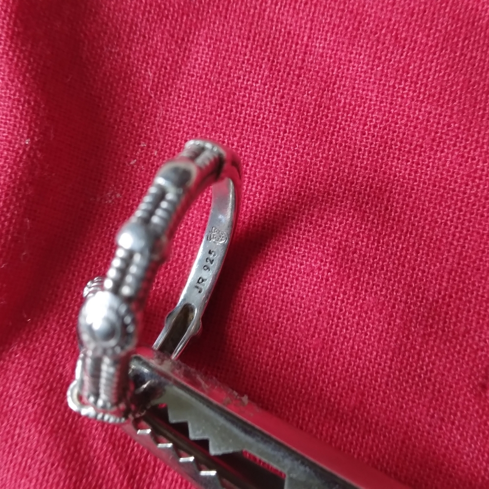 925  clear stone dangle ring - Picture 3 of 3